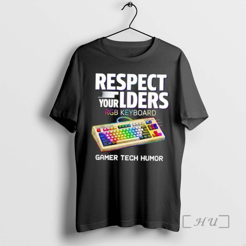 Officials Respect Your Elders Rgb Keyboard Gamer Tech Humor T-Shirts, Hoodie, Sweatshirt | InkRitualCo.com