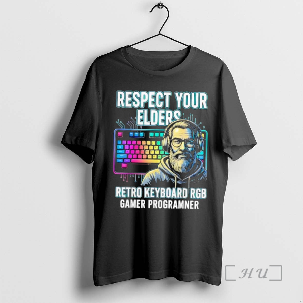 Officials Respect Your Elders Retro Keyboard Rgb Gamer Programmer T-Shirts, Hoodie, Sweatshirt | InkRitualCo.com
