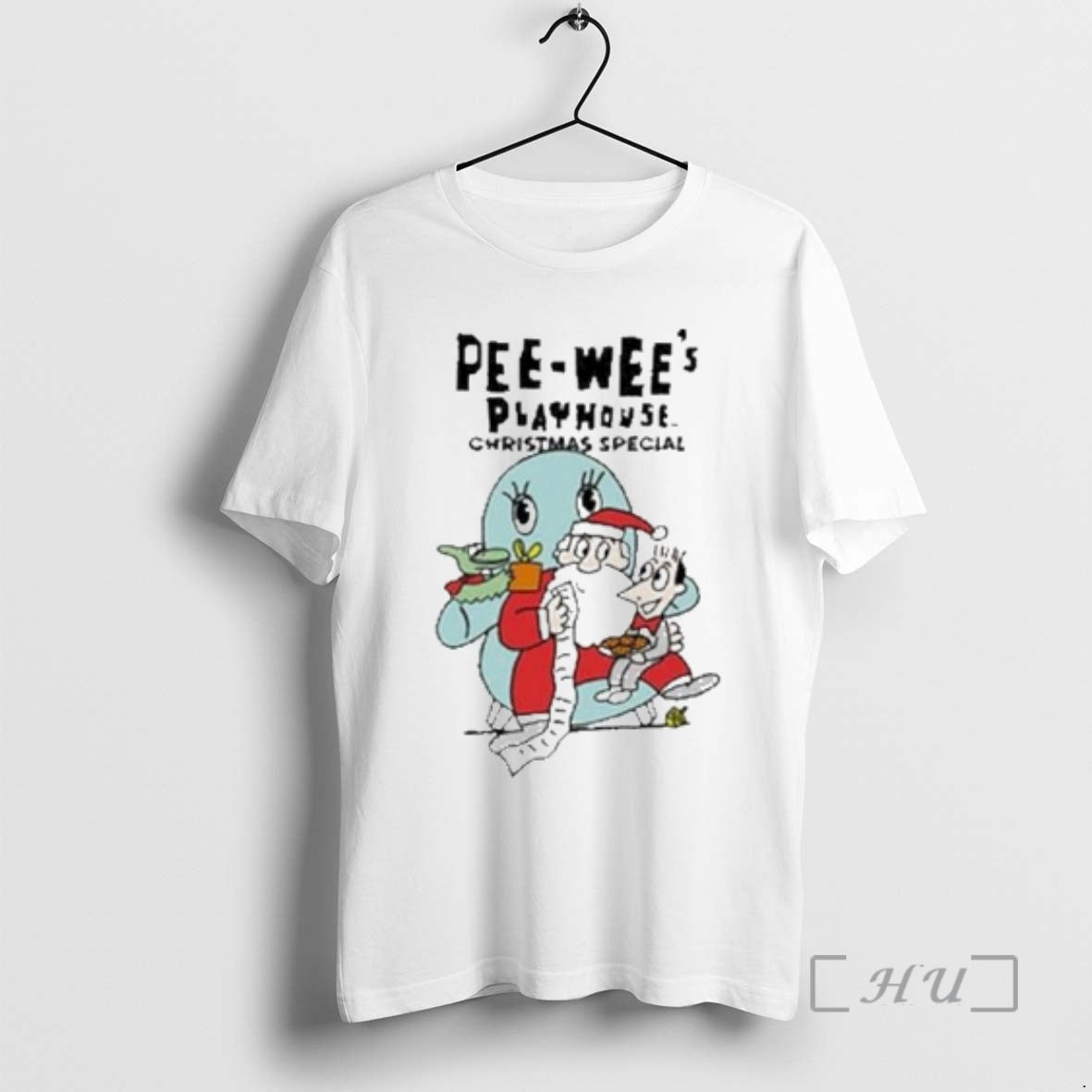 Officials Retrokid Pee Wees Playhouse Christmas Circle White T-Shirts, Hoodie, Sweatshirt | InkRitualCo.com