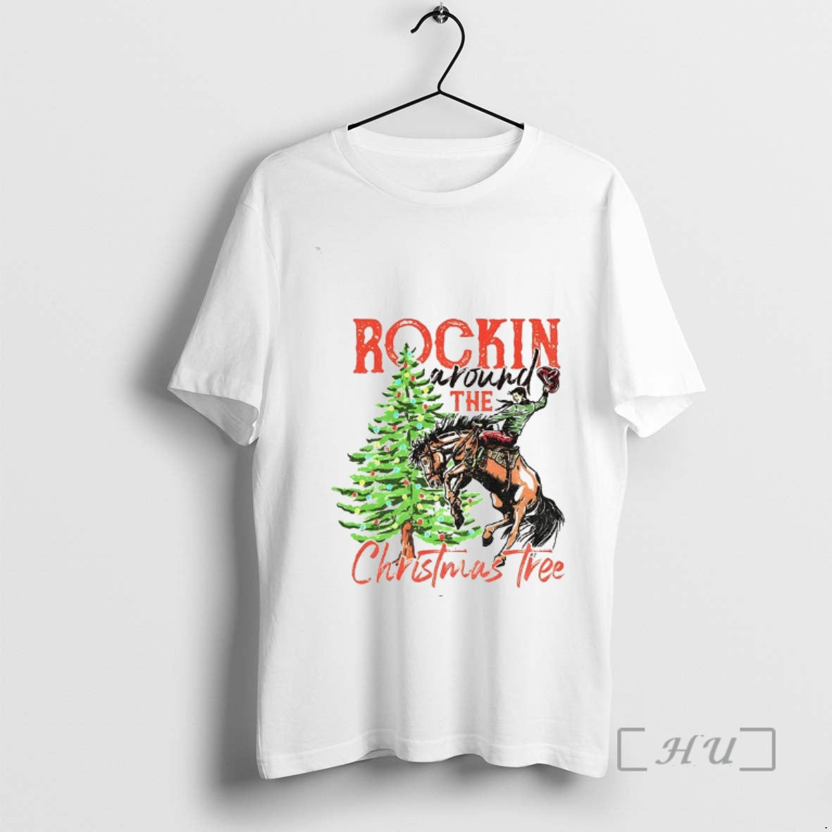 Officials Rockin Around The Christmas Tree Cowboy Country Retro T-Shirts, Hoodie, Sweatshirt | InkRitualCo.com