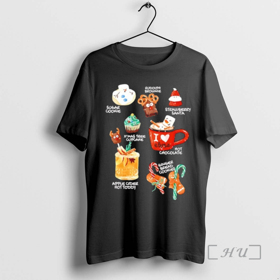 Officials Rudolph Brownie Sugar Cookies Hot Chocolate Strawberry Santa Merry Christmas 2025 Premium T Shirts Hoodie,...