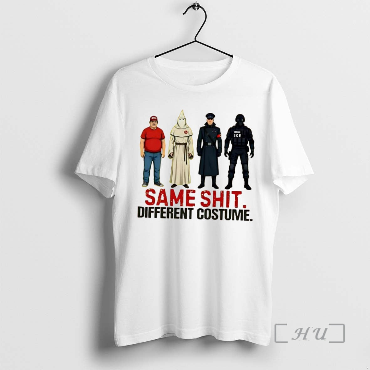 Officials Same Shit Different Costume Abolish Ice Caricature Woman T-Shirts, Hoodie, Sweatshirt | InkRitualCo.com