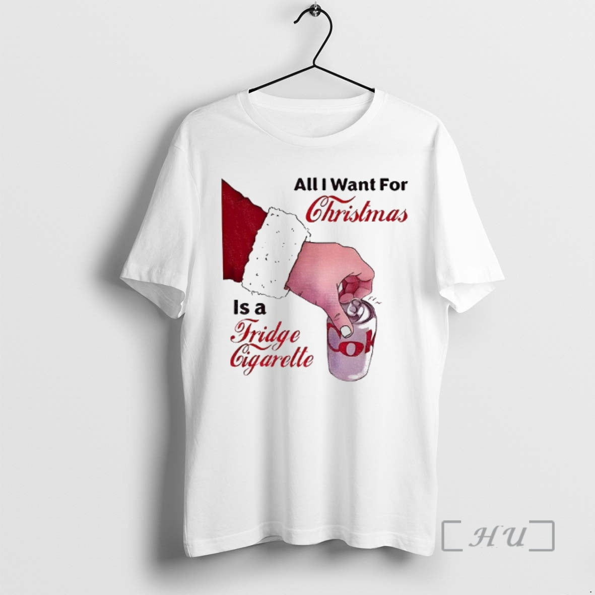Officials Santa Claus All I Want For Christmas Is A Fridge Cigarette Premium T Shirts Hoodie, Sweatshirt | InkRitualCo.com