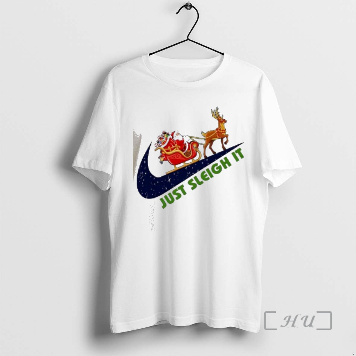 Officials Santa Claus On A Sleigh Pulled By Reindeer Just Sleigh It Premium T Shirts Hoodie, Sweatshirt | InkRitualCo.com