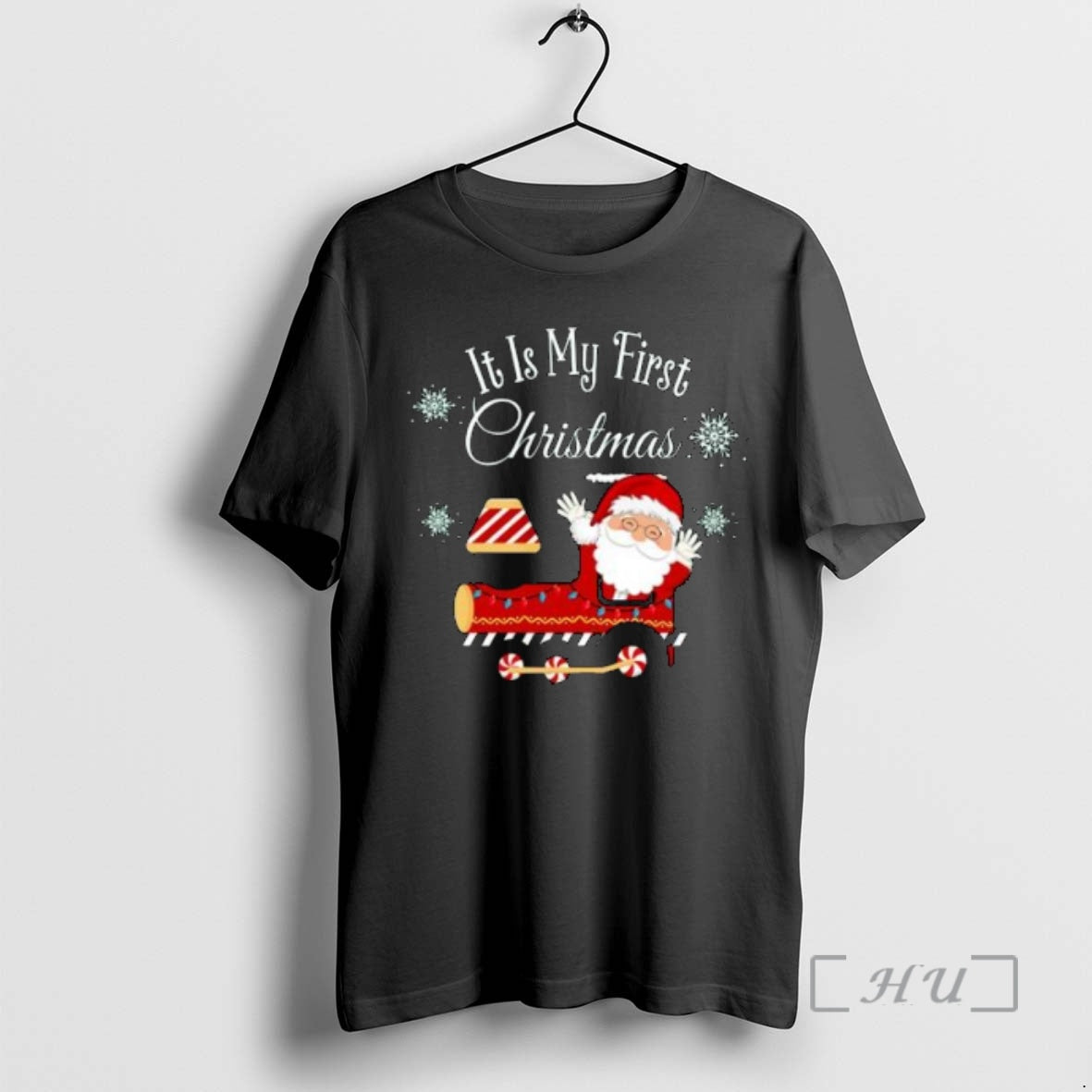 Officials Santa Train It Is My First Christmas Circle Black T-Shirts, Hoodie, Sweatshirt | InkRitualCo.com