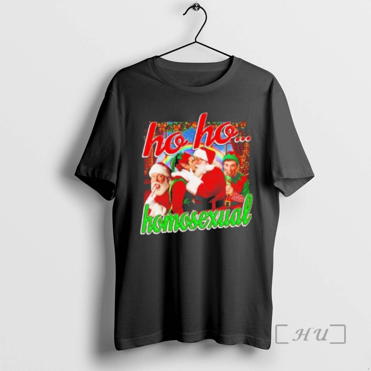 Officials Santa And Elf Ho Ho Homosexual T-Shirts, Hoodie, Sweatshirt | InkRitualCo.com