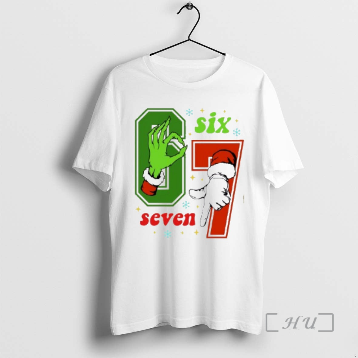 Officials Santa And Grinch Christmas Six Seven 6 7 T-Shirts, Hoodie, Sweatshirt | InkRitualCo.com