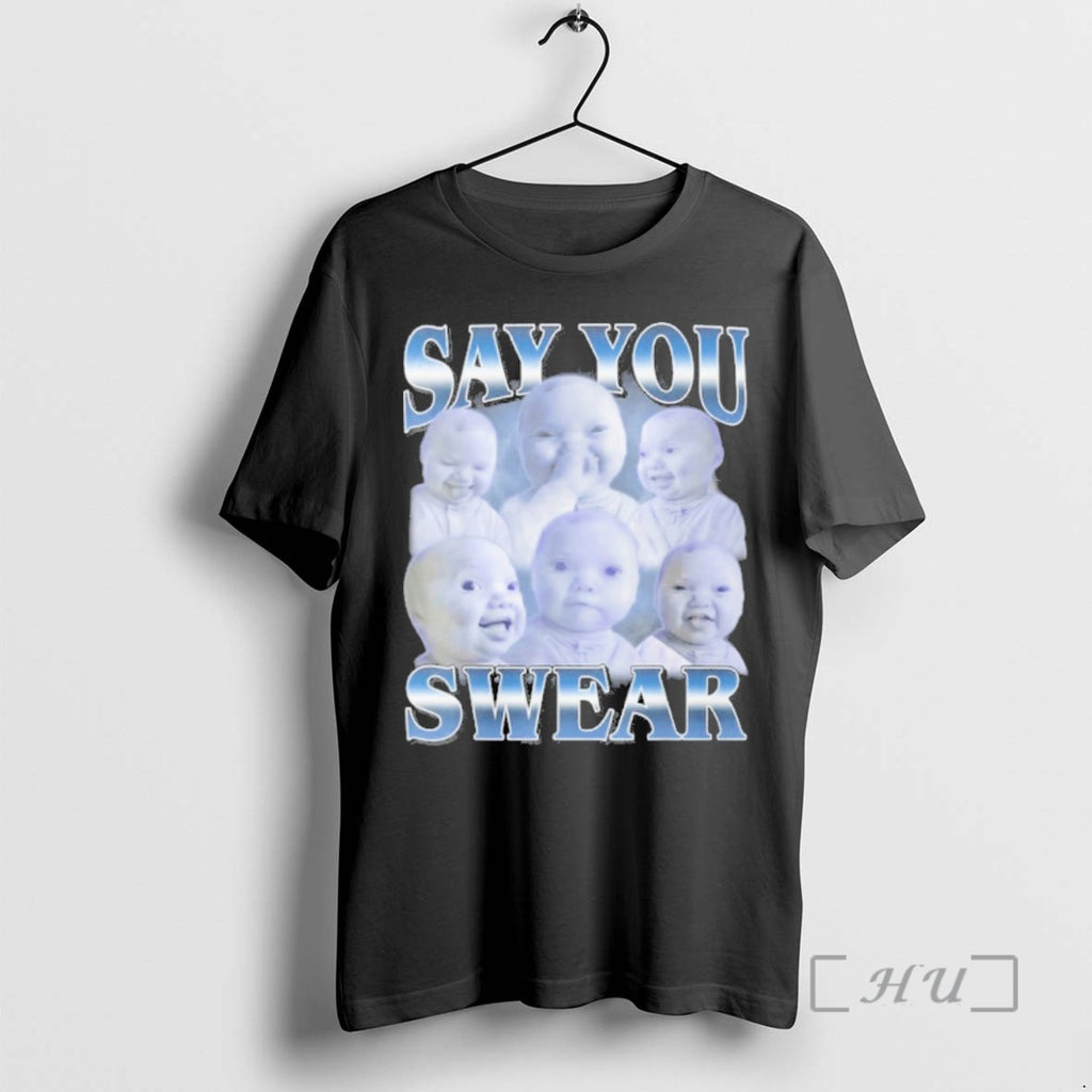 Officials Say You Swear Ai Niche Baby Holding Back Laugh Genz Meme Premium T Shirts Hoodie, Sweatshirt | InkRitualCo.com