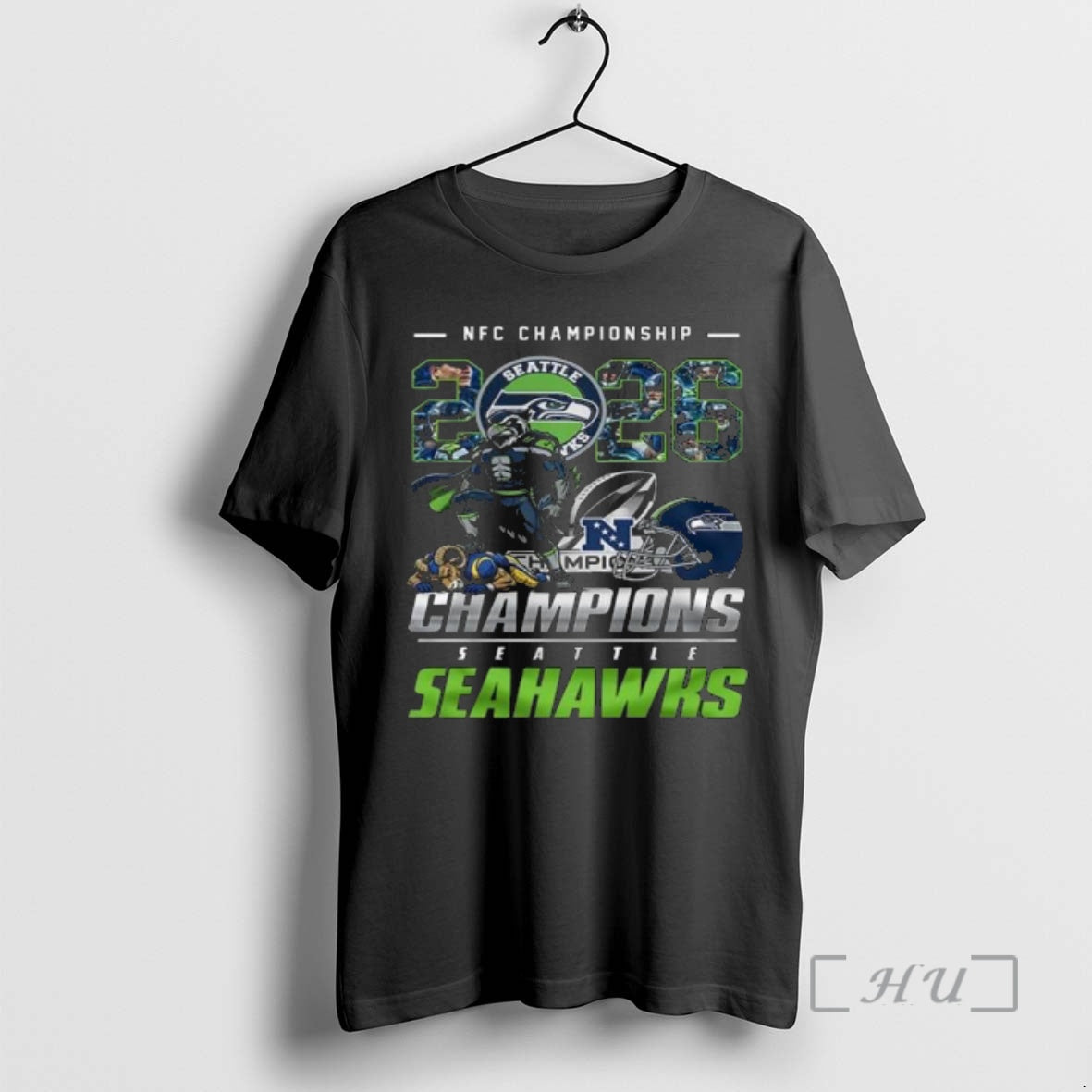 Officials Seahawks 2026 Nfc Championship Champions Mascot T-Shirts, Hoodie, Sweatshirt | InkRitualCo.com