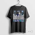 Officials Seattle Sports Kraken Seahawks Mariners All Names City Skyline T-Shirts, Hoodie, Sweatshirt | InkRitualCo.com