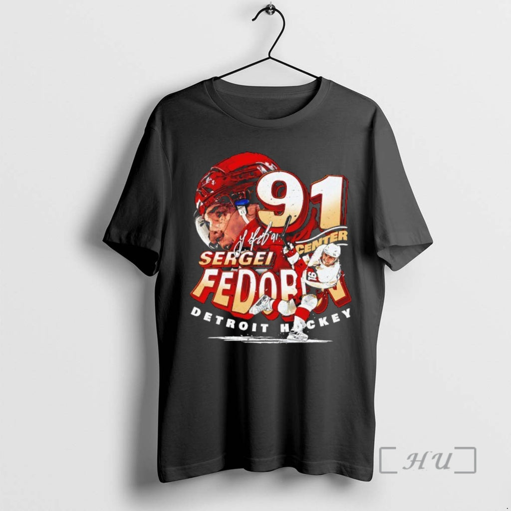 Officials Sergei Fedorov 91 Detroit Red Wings Hockey Player Name T-Shirts, Hoodie, Sweatshirt | InkRitualCo.com