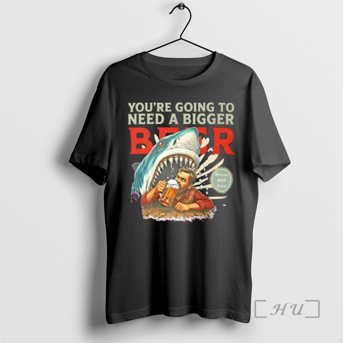 Officials Shark Beer Parody Jaws Pun Youre Going To Need A Bigger Beer Premium T-Shirts, Hoodie, Sweatshirt | InkRitualCo.com