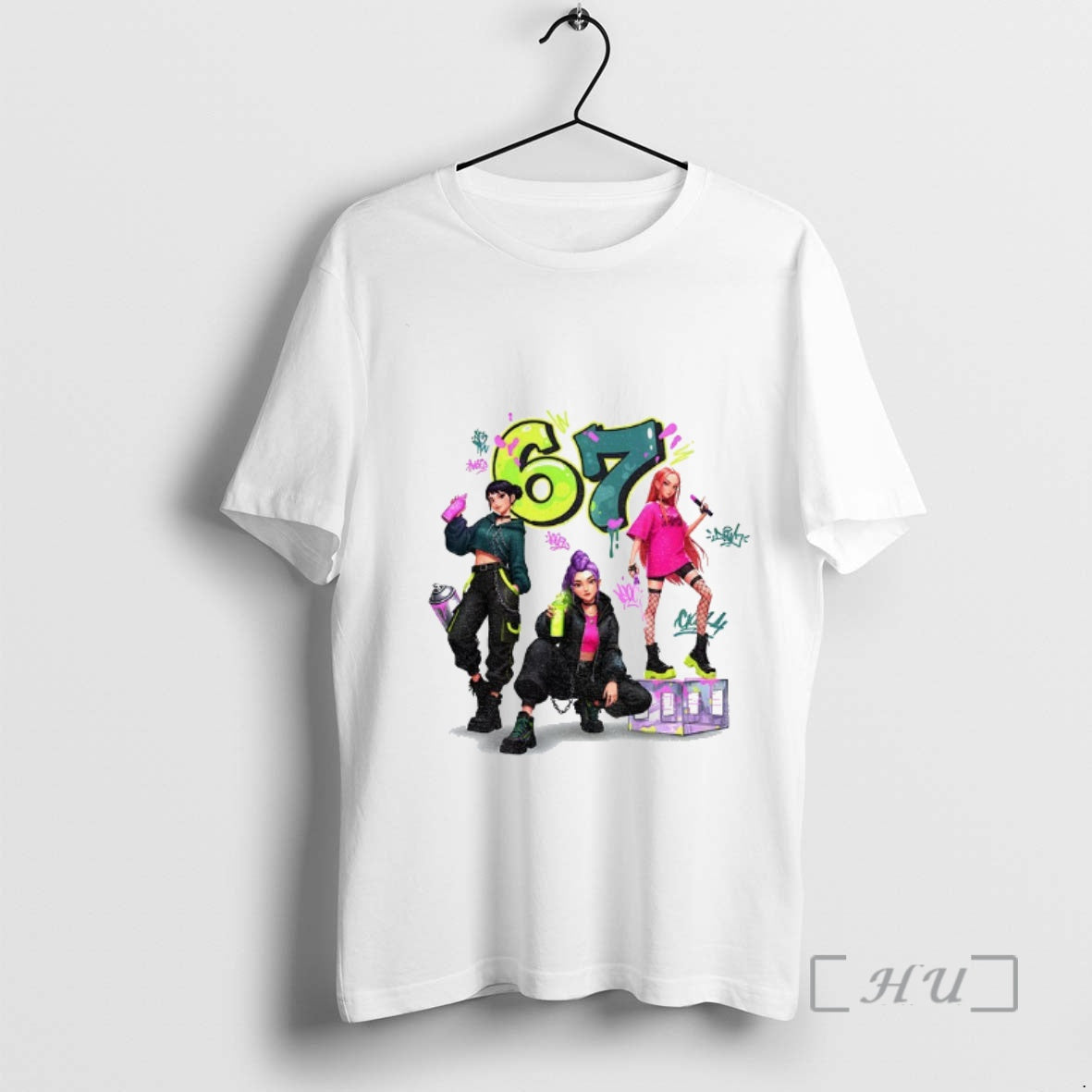 Officials Six Seven 6 7 Meme Graffiti Kpop Huntrix Girls Band Premium T Shirts Sweater Hoodie, Sweatshirt | InkRitualCo.com