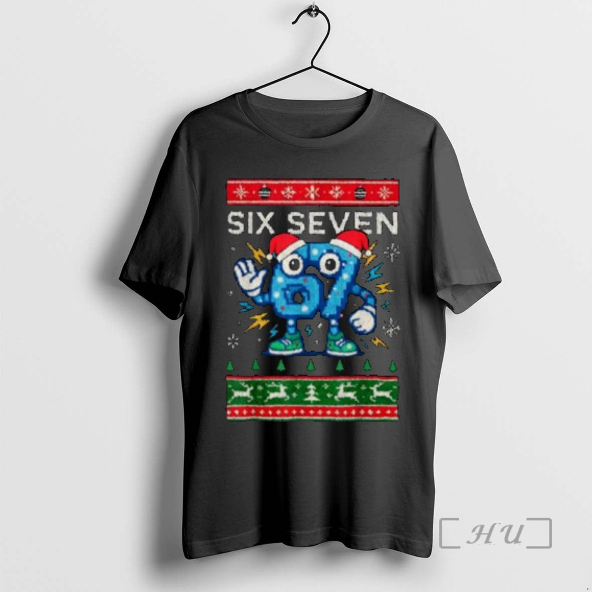 Officials Six Seven Christmas 67 Meme Funny Brainrot Circle Black T-Shirts, Hoodie, Sweatshirt | InkRitualCo.com