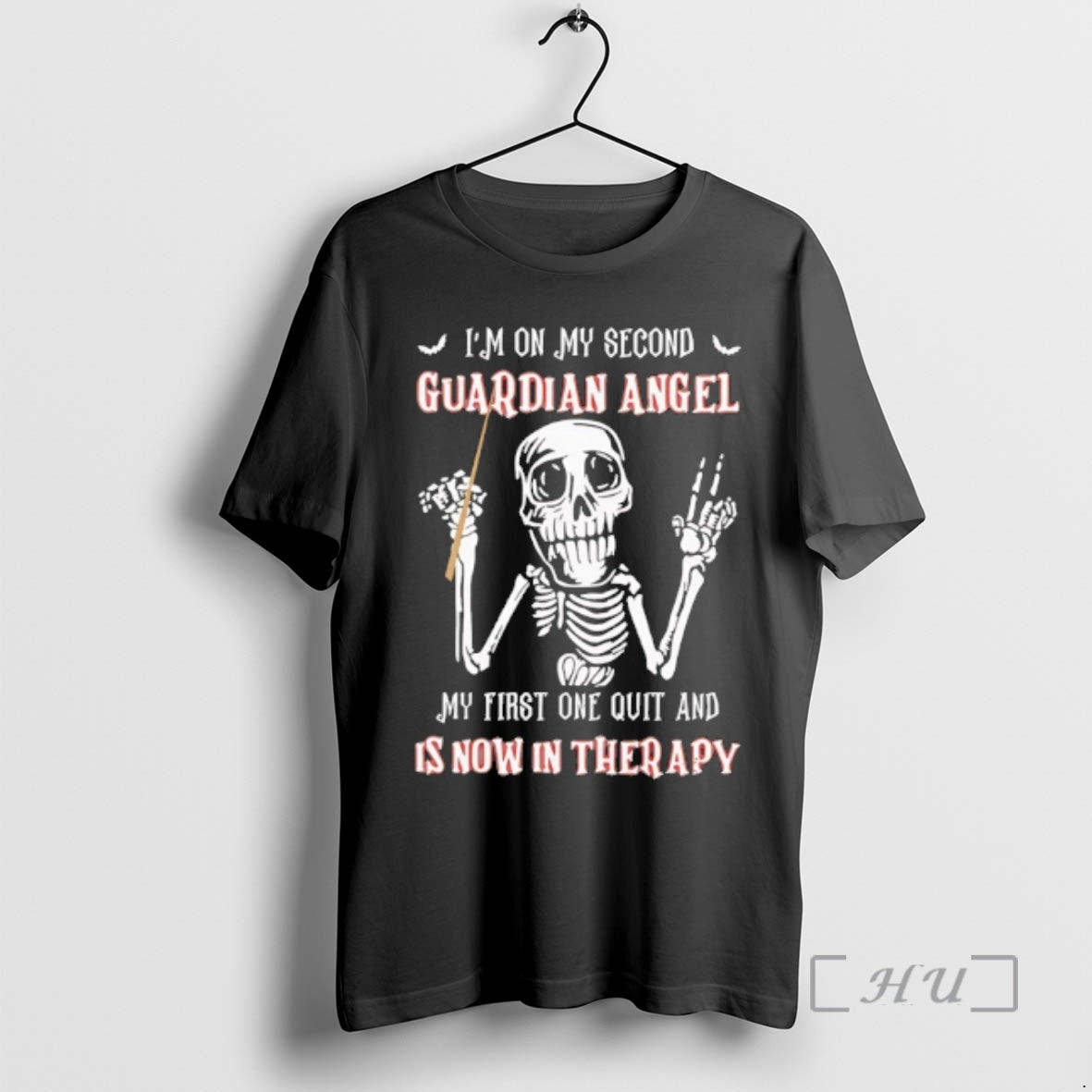 Officials Skeleton Im On My Second Guardian Angel My First One Out And Is Now T-Shirts, Hoodie, Sweatshirt | InkRitualCo.com