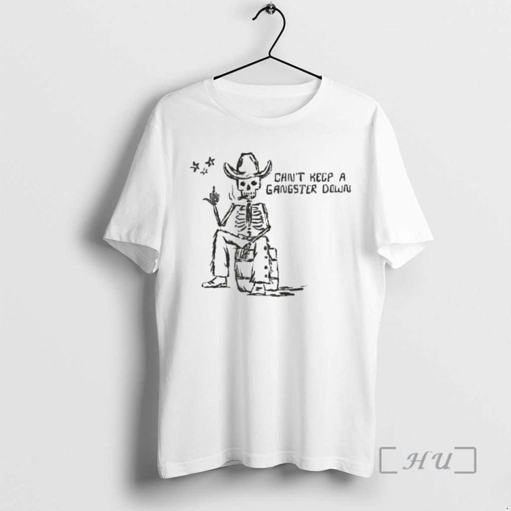 Officials Skeleton Cowboy Cigar Cant Keep A Gangster Down T-Shirts, Hoodie, Sweatshirt | InkRitualCo.com