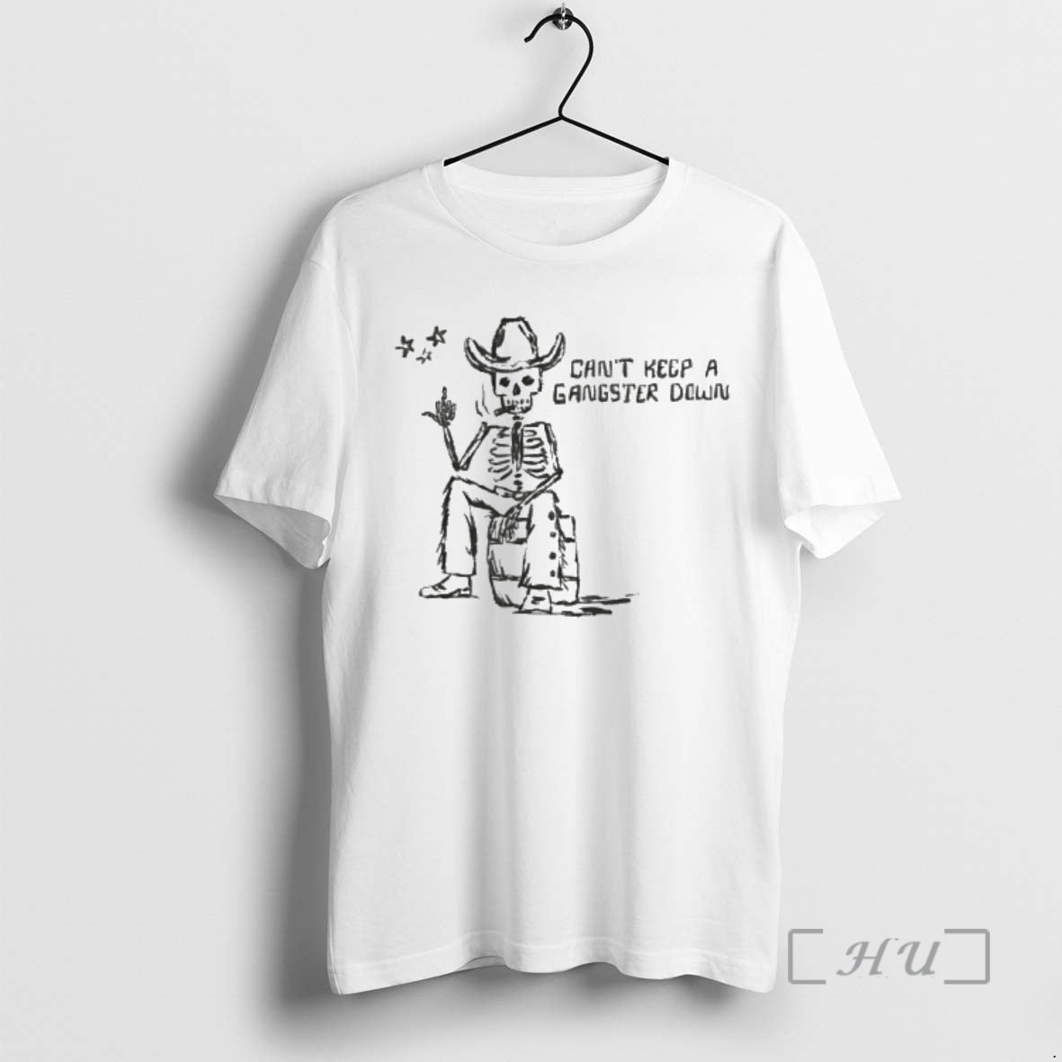 Officials Skeleton Cowboy Cigar Cant Keep A Gangster Down T-Shirts, Hoodie, Sweatshirt | InkRitualCo.com