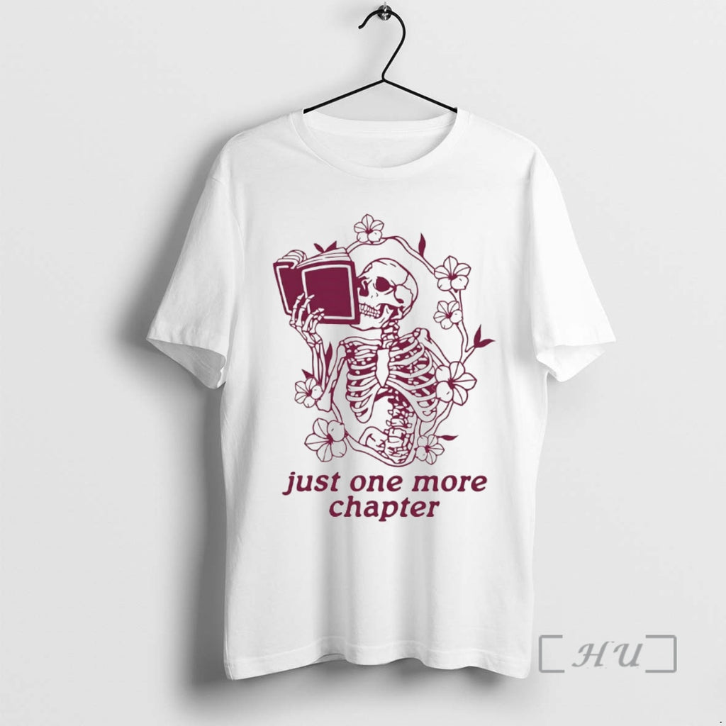 Officials Skeleton Flower Reading Book Just One More Chapter T-Shirts, Hoodie, Sweatshirt | InkRitualCo.com