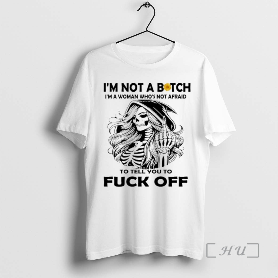 Officials Skeleton Middle Finger Im Not A Bitch Im A Woman Whos Not Afraid To T-Shirts, Hoodie, Sweatshirt | InkRitualCo.com