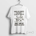 Officials Skeleton When Life Knocks You Down Calmly Get Back Up Smile And Say You T-Shirts, Hoodie, Sweatshirt