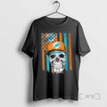 Officials Skull Wearing A Cap Miami Dolphins Us Flag T-Shirts, Hoodie, Sweatshirt | InkRitualCo.com