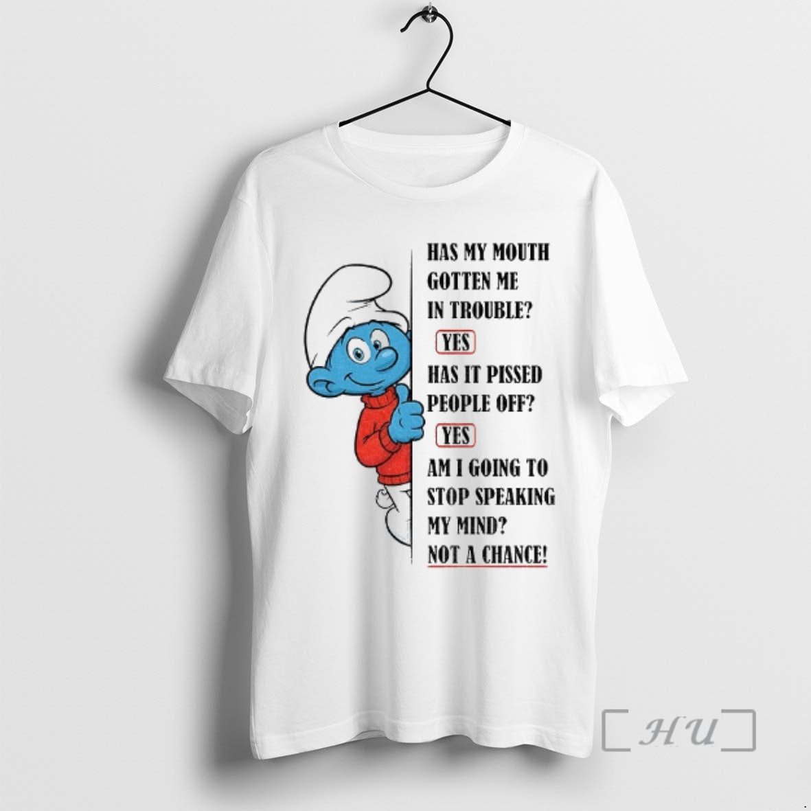 Officials Smurf Has My Mouth Gotten Me In Trouble Yes Has It Pissed People Off T-Shirts, Hoodie, Sweatshirt | InkRitualCo.com
