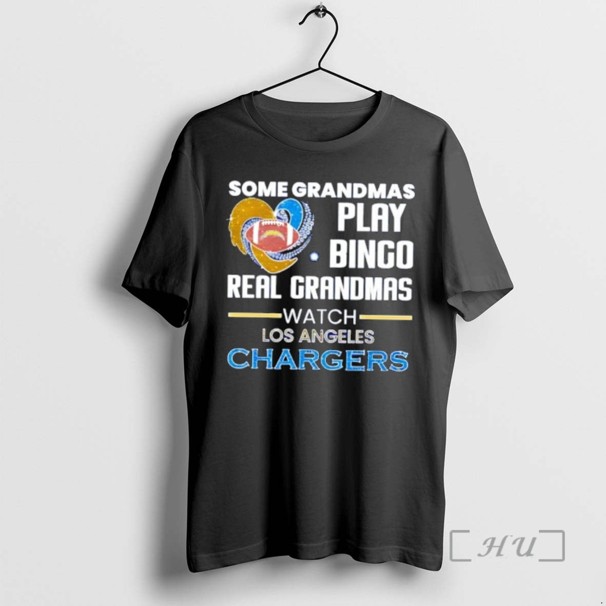 Officials Some Grandmas Play Bingo Real Grandmas Watch Los Angeles Chargers 2026 Premium T Shirts Hoodie, Sweatshirt