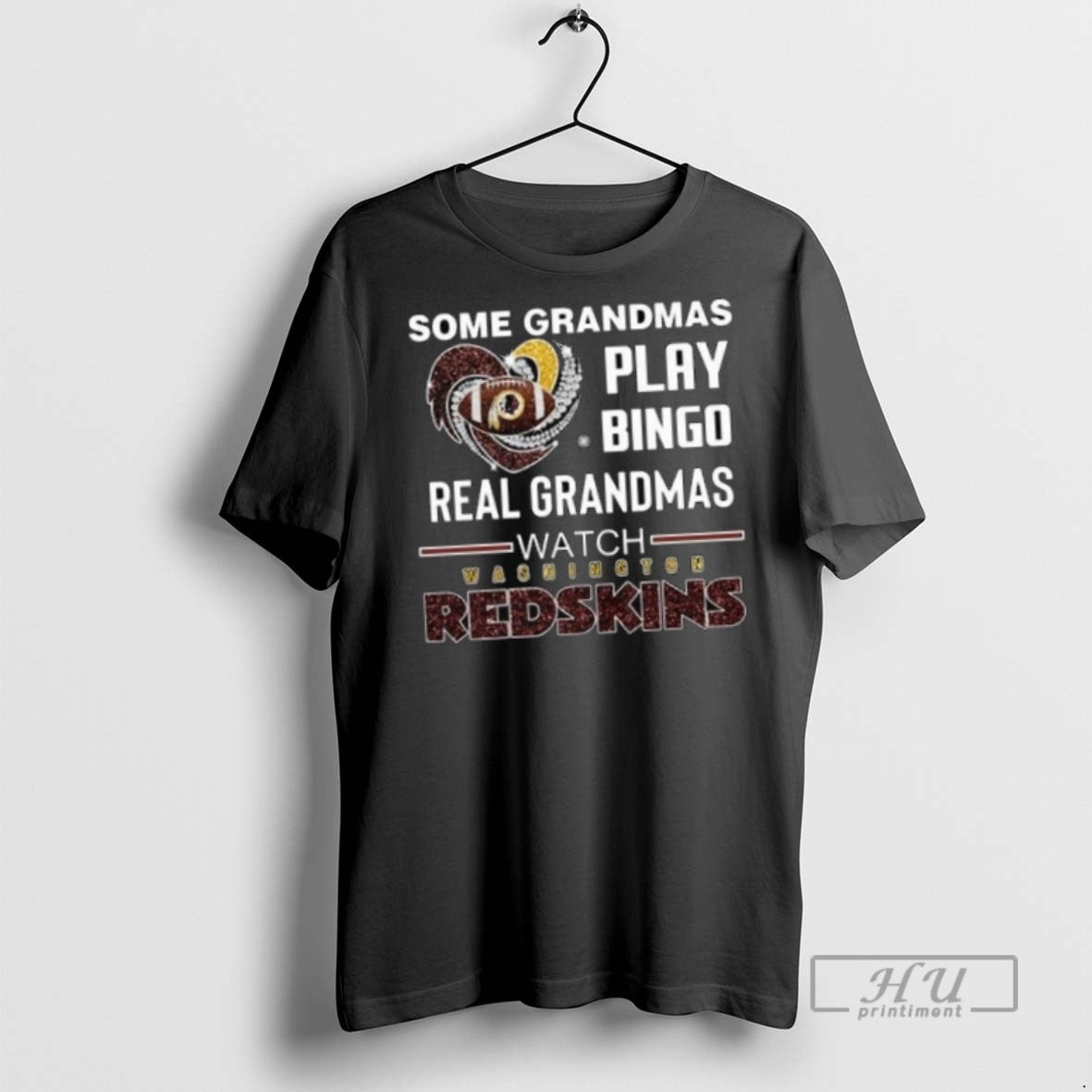 Officials Some Grandmas Play Bingo Real Grandmas Watch Washington Redskins Diamond Heart 2025 Long Sleve T-Shirts,...