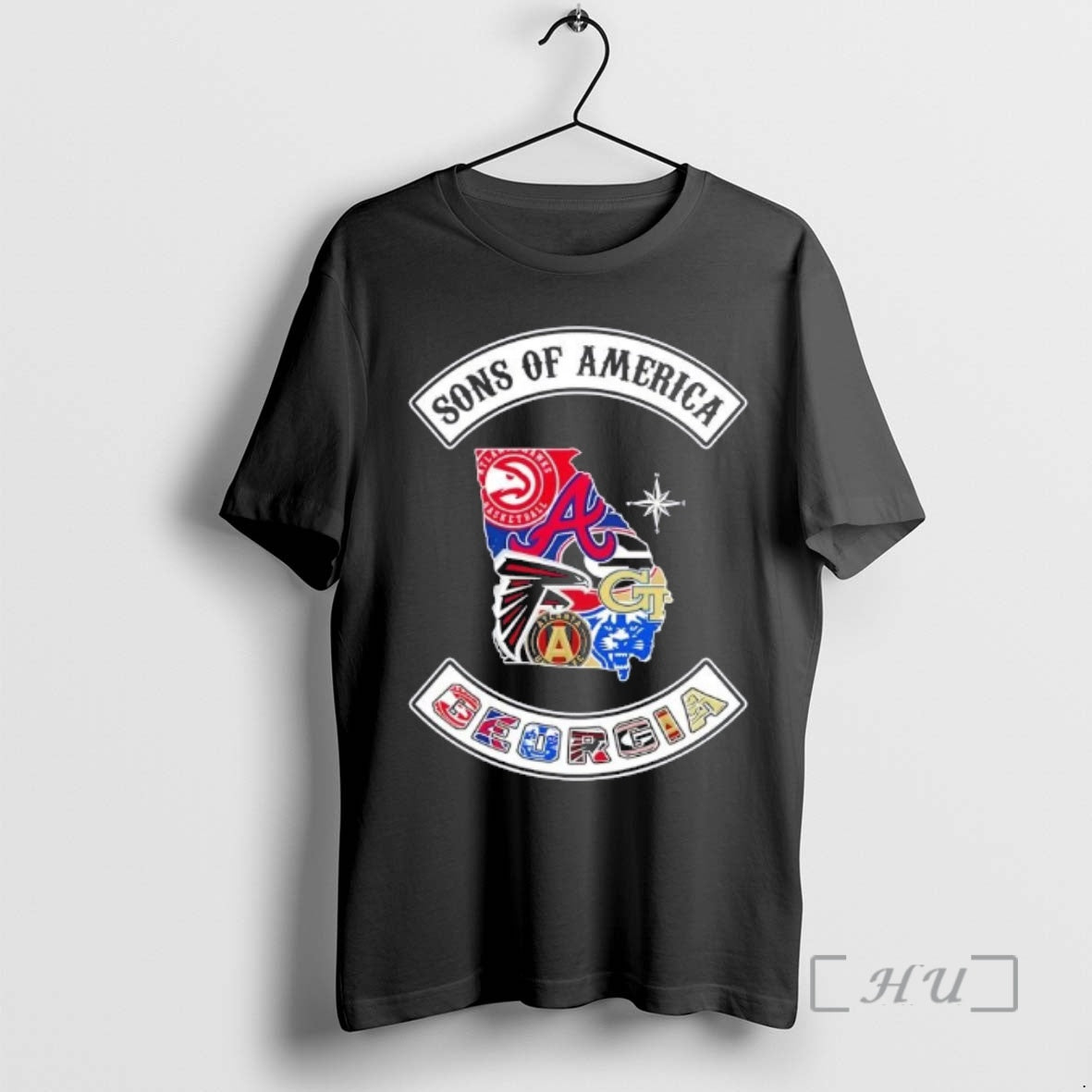 Officials Son America Georgia Map Sports Logos Combine T-Shirts, Hoodie, Sweatshirt