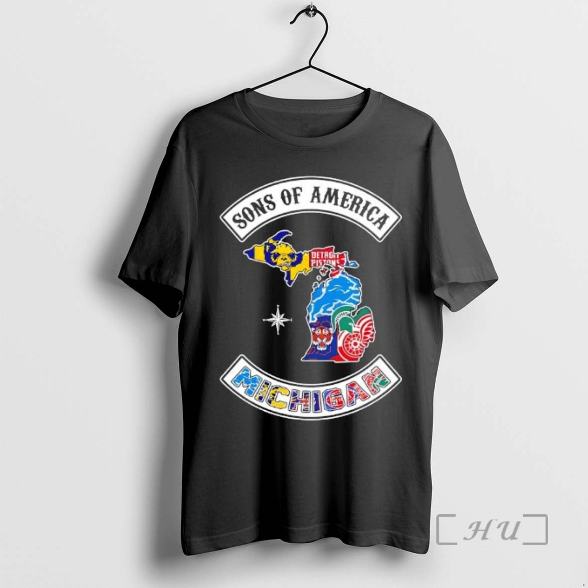Officials Son Of America Michigan Map Sports Logos Combine T-Shirts, Hoodie, Sweatshirt | InkRitualCo.com