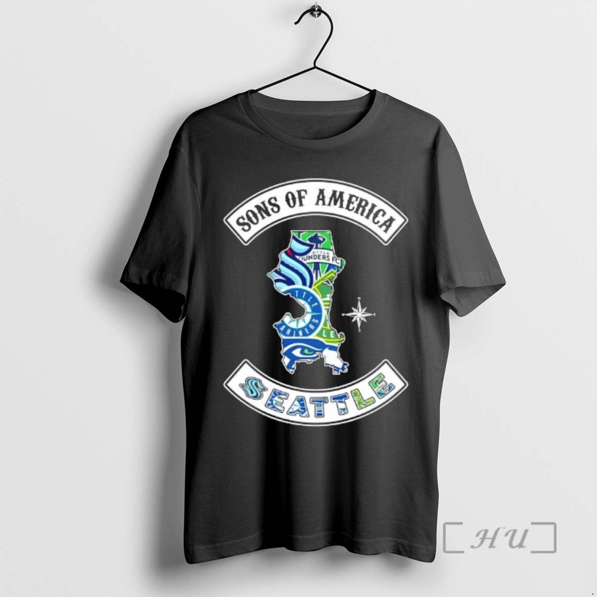 Officials Son Of America Seattle Map Sports Logos Combine T-Shirts, Hoodie, Sweatshirt | InkRitualCo.com