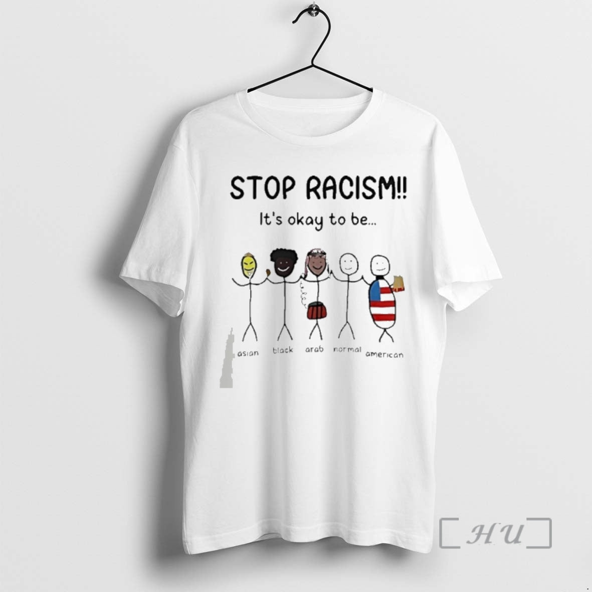 Stop Racism Its Okay To Be Asian Black Arab Normal American Meme T-Shirts, Hoodie, Sweatshirt | InkRitualCo.com