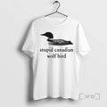 Officials Stupid Canadian Wolf Bird Hockey Romance For Hockey Fan T-Shirts, Hoodie, Sweatshirt | InkRitualCo.com