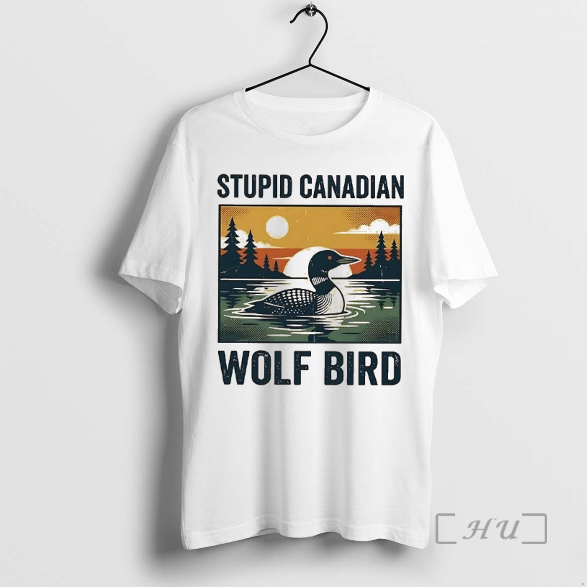 Officials Stupid Canadian Wolf Bird Common Loon Vintage Art T-Shirts, Hoodie, Sweatshirt | InkRitualCo.com
