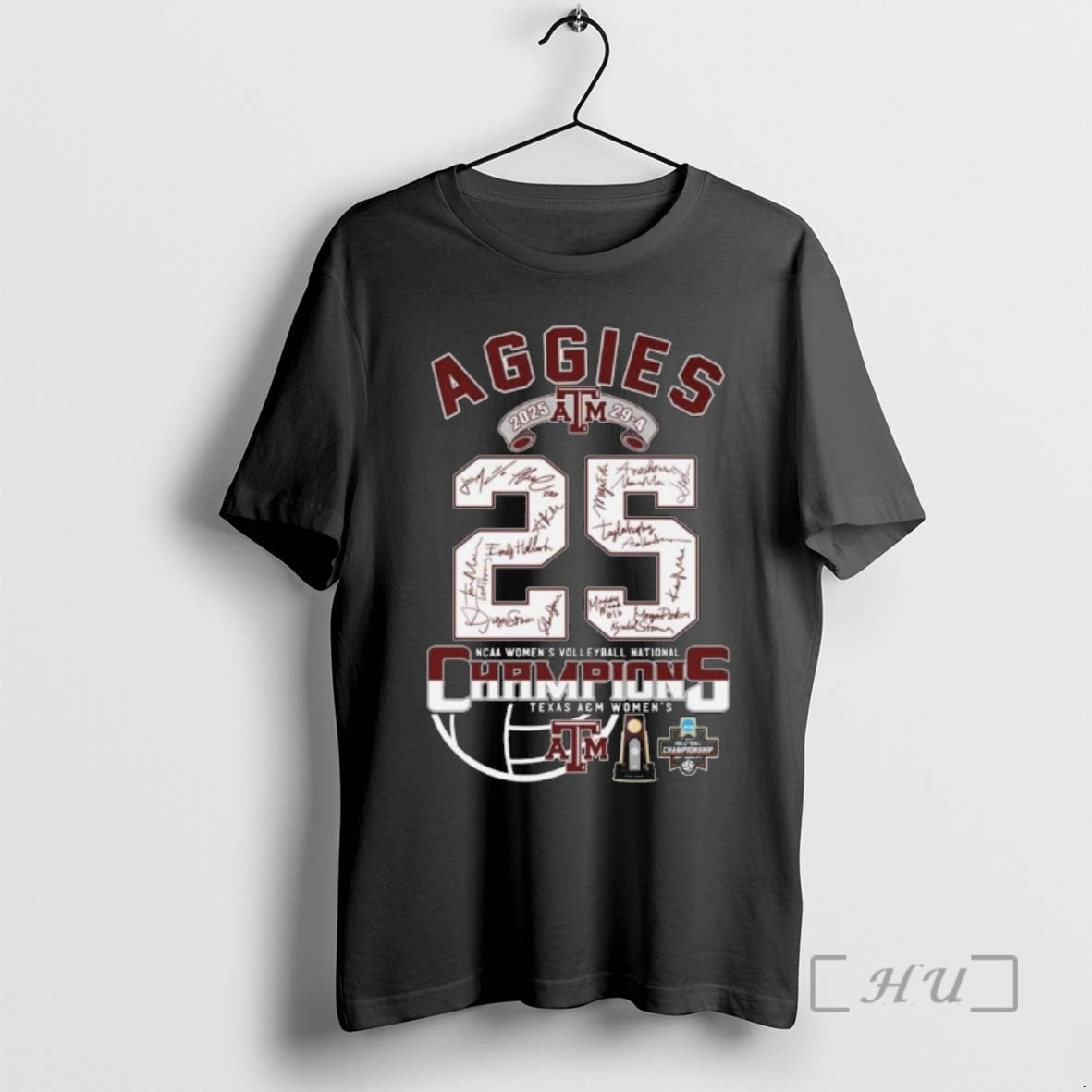 Officials Texas Am Aggies 2025 29 4 Ncaa Womens Volleyball National Champions Signatures Premium T-Shirts, Hoodie, Sweatshirt