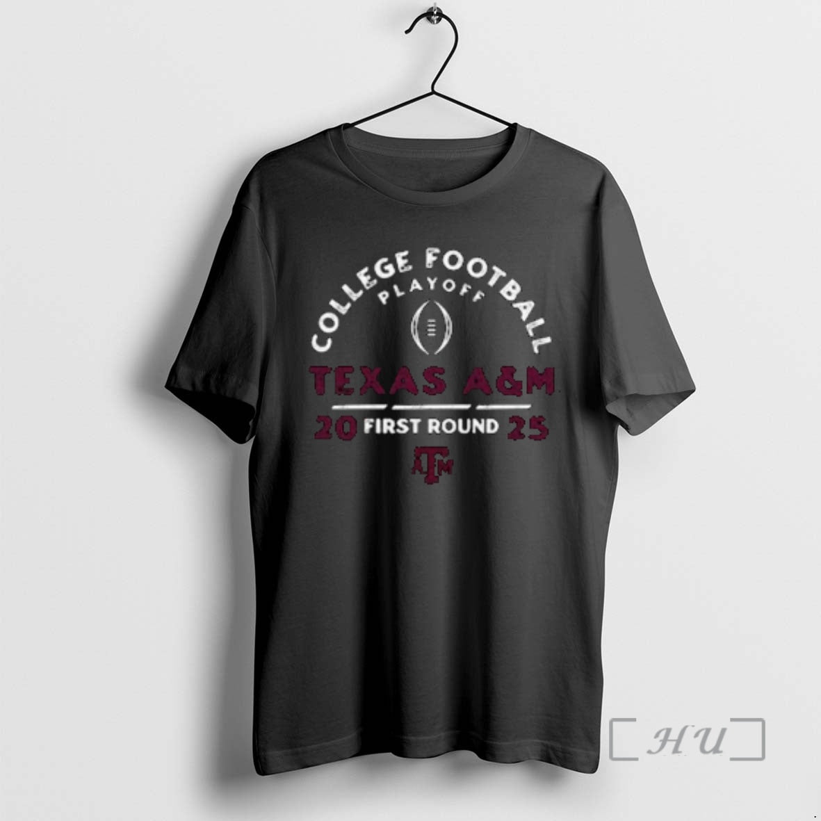 Officials Texas Am Aggies College Football Playoff 2025 First Round Circle Black Premium T Shirts Hoodie, Sweatshirt