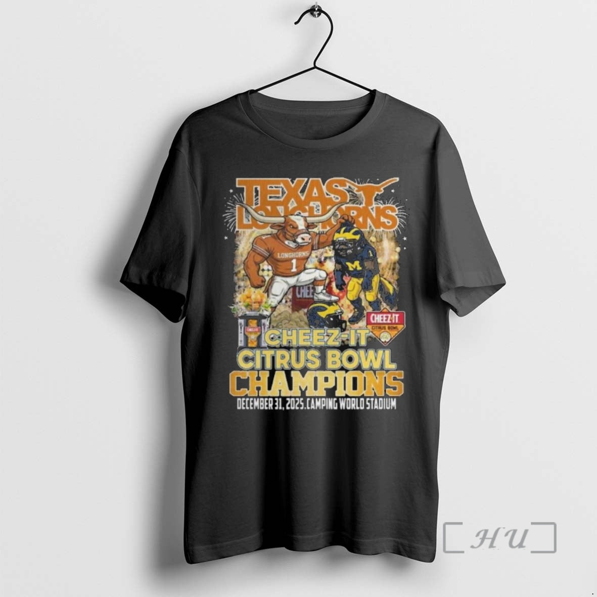 Officials Texas Longhorns Cheez It Citrus Bowl Champions 2025 Mascot T-Shirts, Hoodie, Sweatshirt | InkRitualCo.com