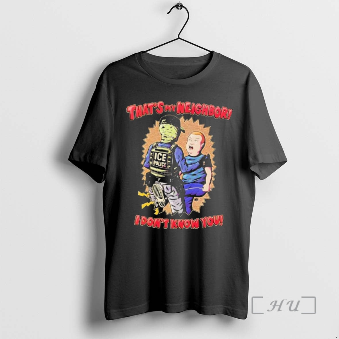 Officials Thats My Neighbor I Dont Know You Bobby Hill Ice Police Premium T Shirts Hoodie, Sweatshirt | InkRitualCo.com