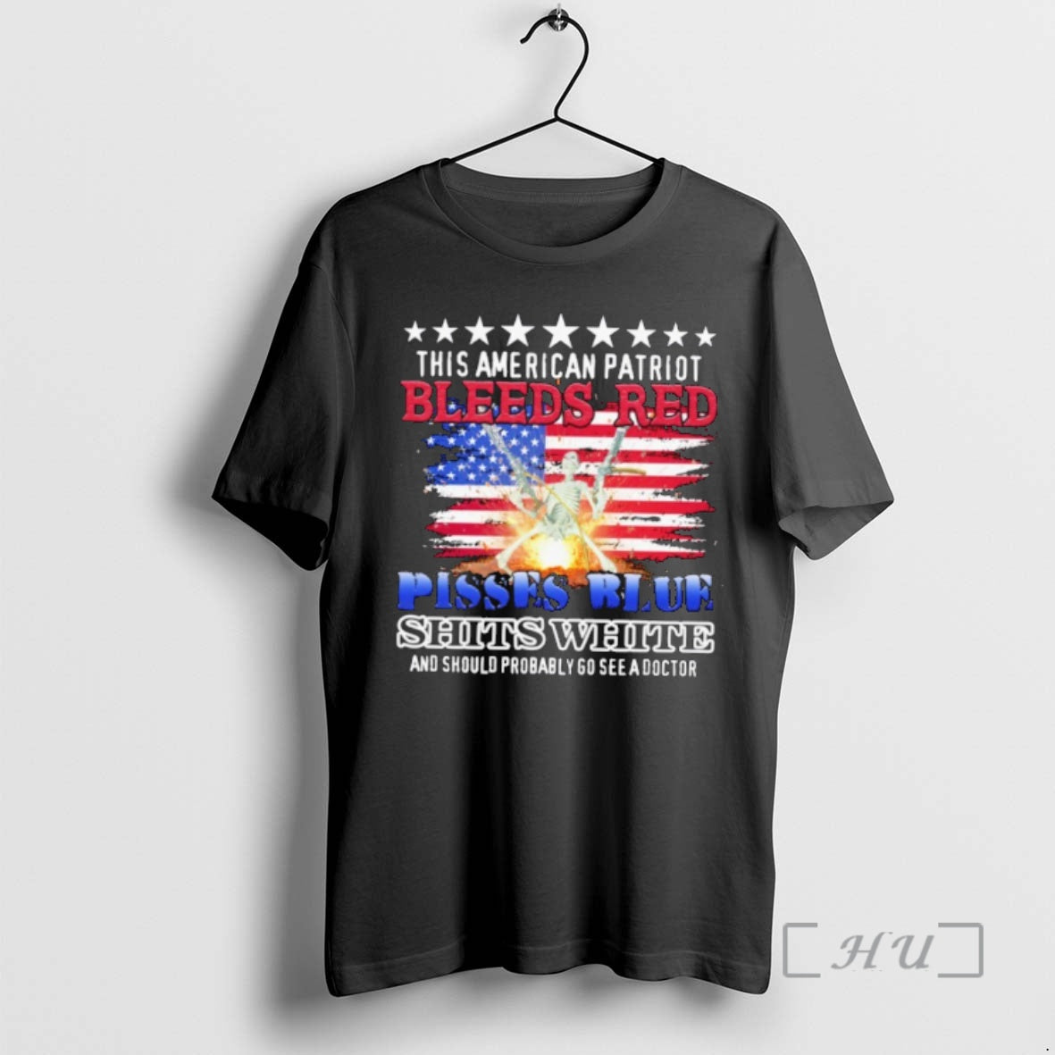 Officials This American Patriot Bleeds Red Pisses Blue Shits White T-Shirts, Hoodie, Sweatshirt | InkRitualCo.com