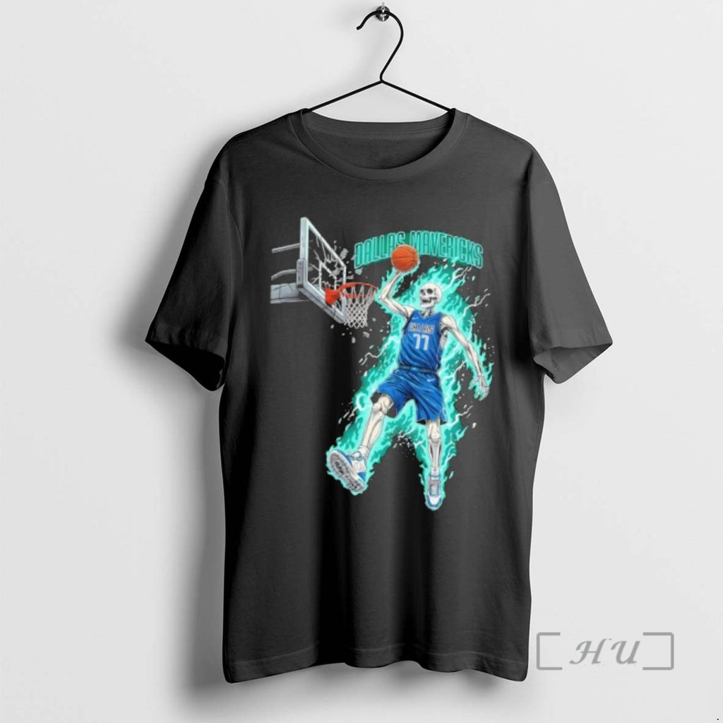 Officials Top Dallas Mavericks Mens Basketball Skeleton Player Fire T-Shirts, Hoodie, Sweatshirt | InkRitualCo.com