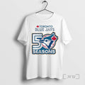 Officials Toronto Blue Jays 2026 Commemorative Retro 50 Seasons T-Shirts, Hoodie, Sweatshirt | InkRitualCo.com