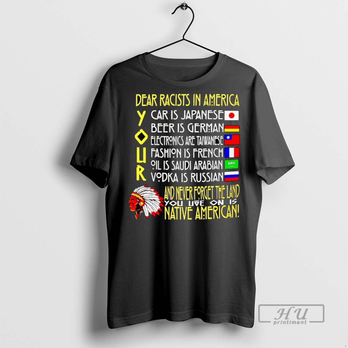 Officials Trending Dear Racists In America And Never Forget The Land Native American T-Shirts, Hoodie, Sweatshirt