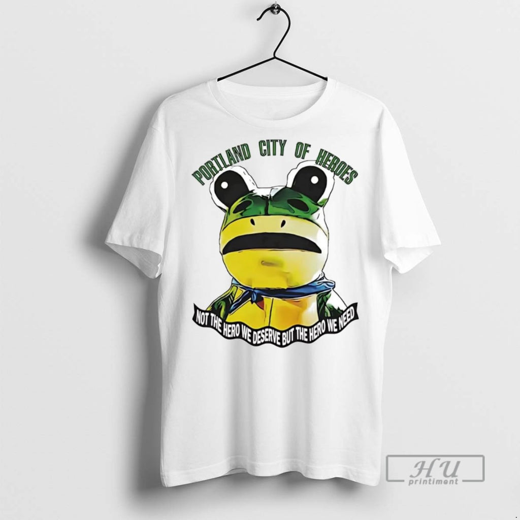 Officials Trending Frog Portland City Of Heroes Not The Hero We Desire But The Hero T-Shirts, Hoodie, Sweatshirt
