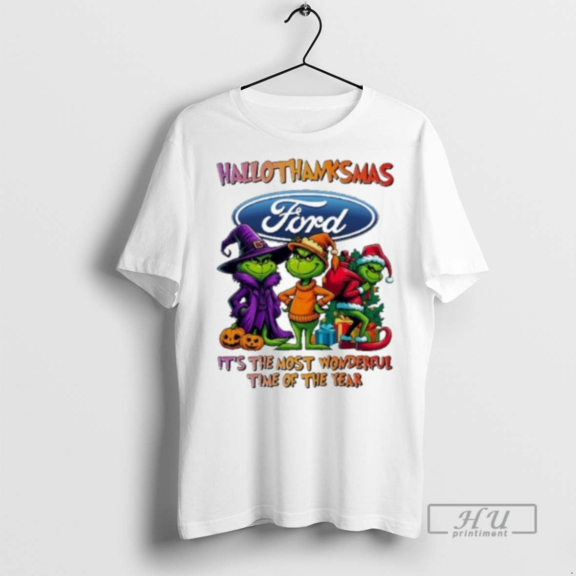 Officials Trending The Grinch Ford Motor Logo Hallothanksmas Its The Most Wonderful Time Of The T-Shirts, Hoodie, Sweatshirt