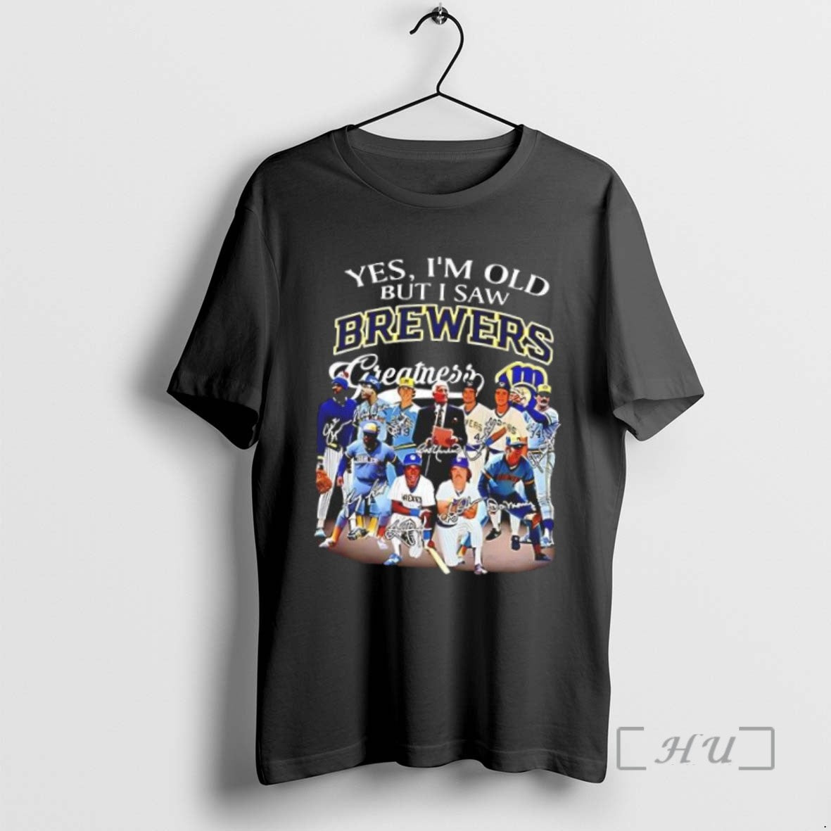 Officials Trending Top Yes Im Old But I Saw Milwaykee Brewers Greatness Signatures T-Shirts, Hoodie, Sweatshirt