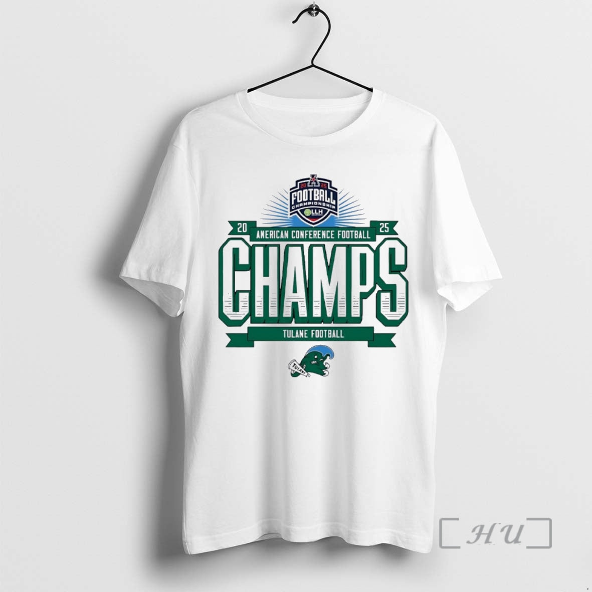 Officials Tulane Green Wave 2025 American Conference Football Champions 2 Sided Christmas Premium T Shirts Hoodie, Sweatshirt