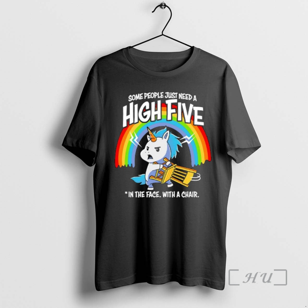 Officials Unicorn Rainbow Some People Just Need A High Five In The Face With T-Shirts, Hoodie, Sweatshirt | InkRitualCo.com