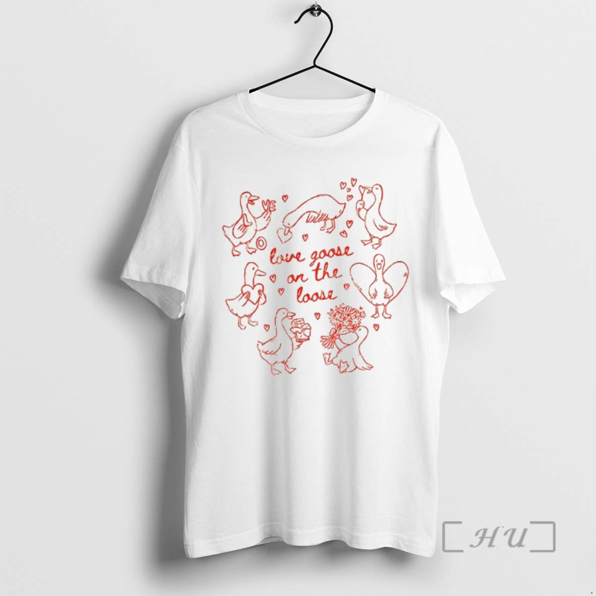 Officials Valentine Goose Love Goose On The Loose T-Shirts, Hoodie, Sweatshirt | InkRitualCo.com