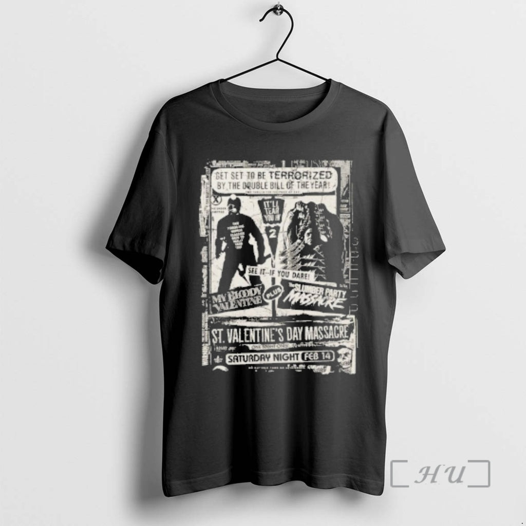 Officials Valentines Day Massacre Double Feature Newspaper Ad T-Shirts, Hoodie, Sweatshirt | InkRitualCo.com