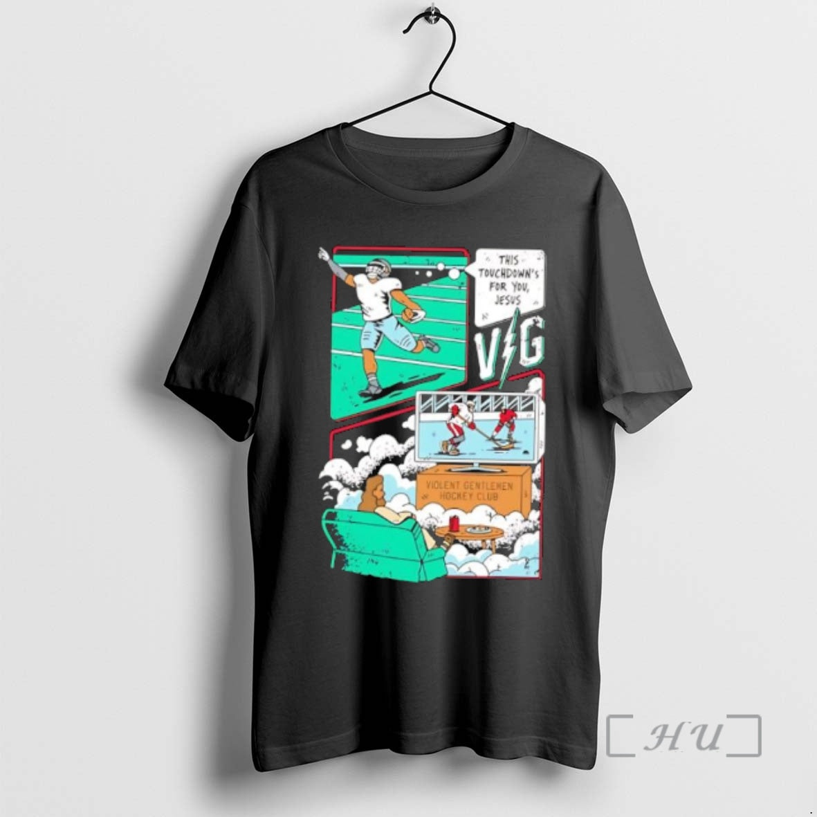Officials Violent Gentlemen Hockey Club This Touchdowns For You Jesus T-Shirts, Hoodie, Sweatshirt | InkRitualCo.com